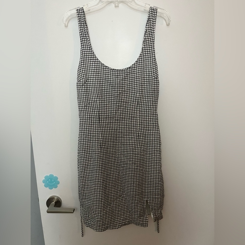 Chic Black and White Checkered Abercrombie & Fitch Dress (Size: XS)